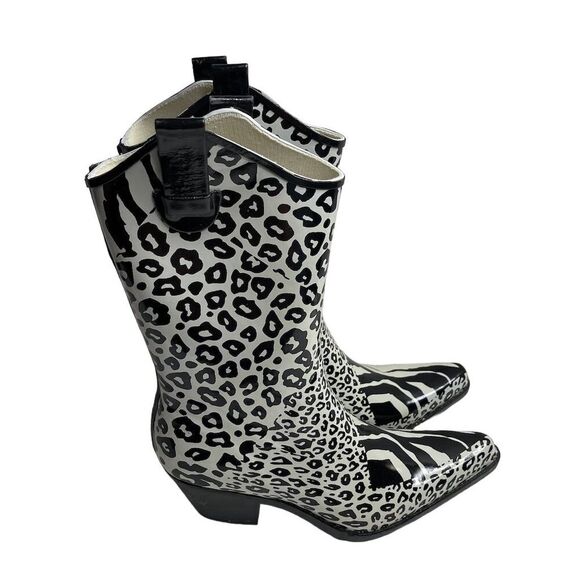 Nature BreezeWomen's Animal Print Mid-Calf Rain Boots Size 10 Waterproof - Picture 6 of 8